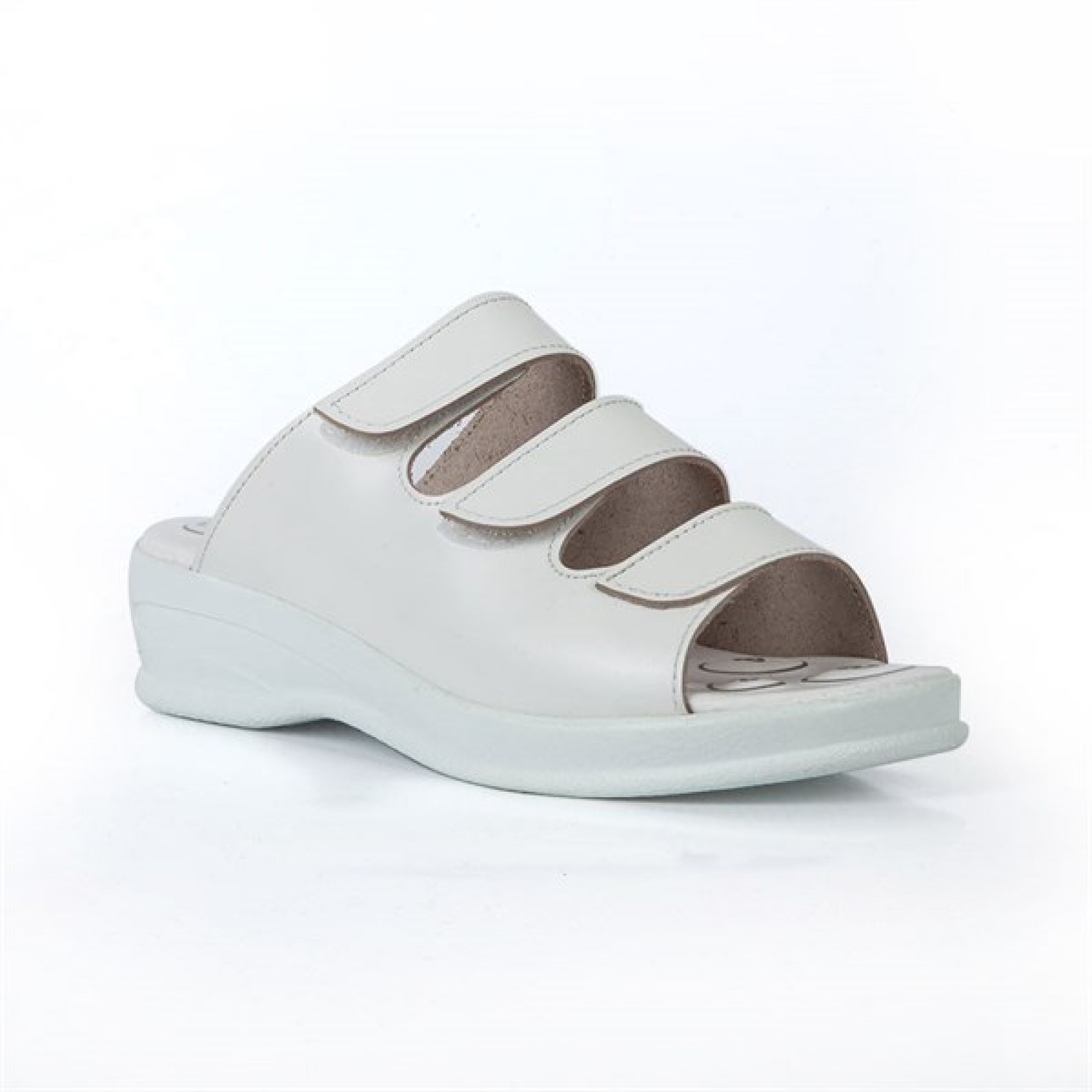 https://www.sabomar.com/Fethiye Velcro White Women's Orthopedic Slippers