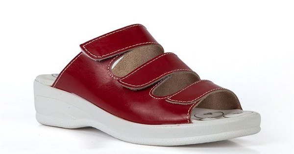 https://www.sabomar.com/Fethiye Velcro Red Lady Orthopedic Slippers