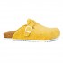 Hogu's Yellow Felt Women's Sabo Slippers