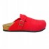Hogu's Red Felt Lady Sabo Slippers