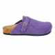 Hogu's Purple Felt Lady Sabo Slippers