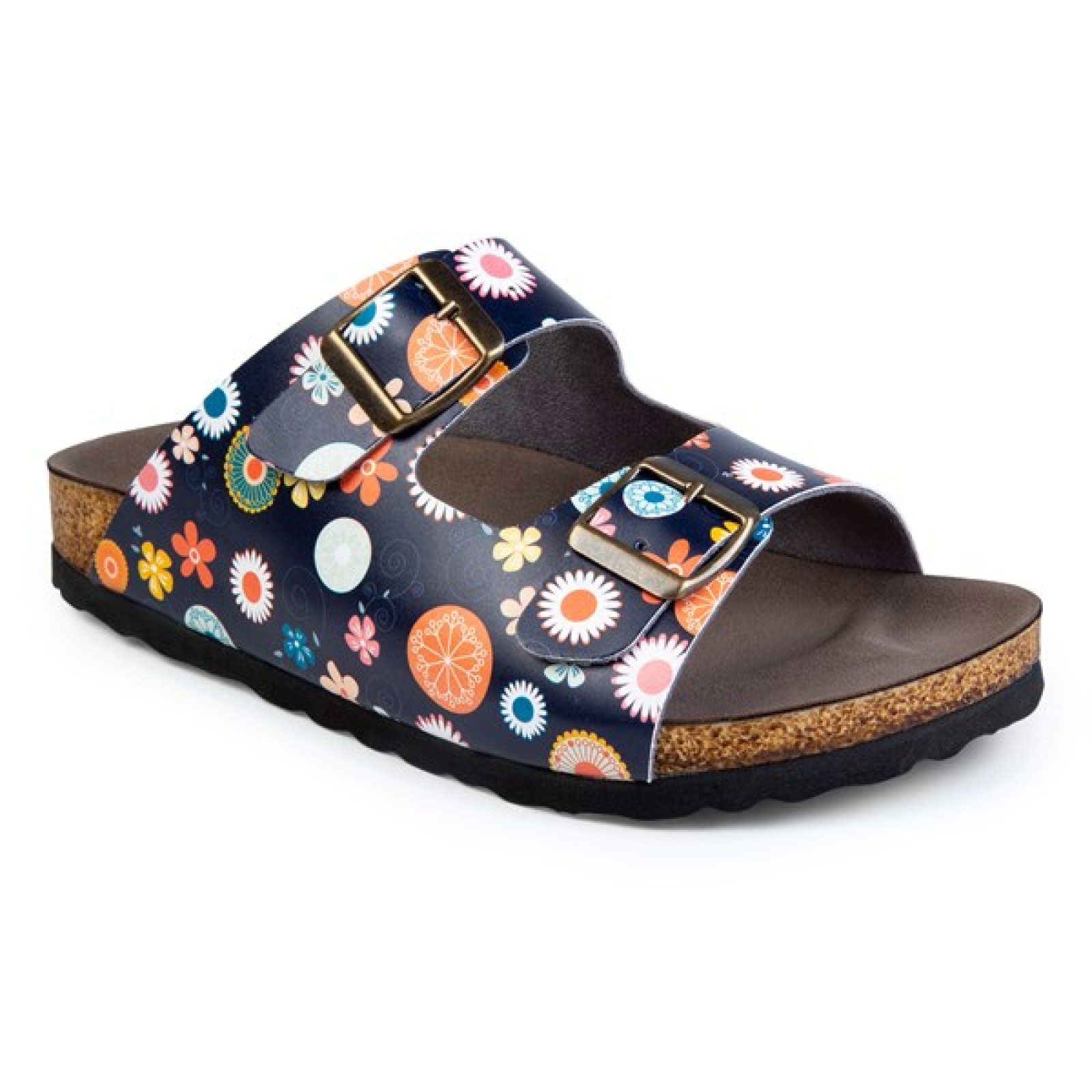 https://www.sabomar.com/Hogus Valley Navy Blue Floral Patterned Summer Slippers