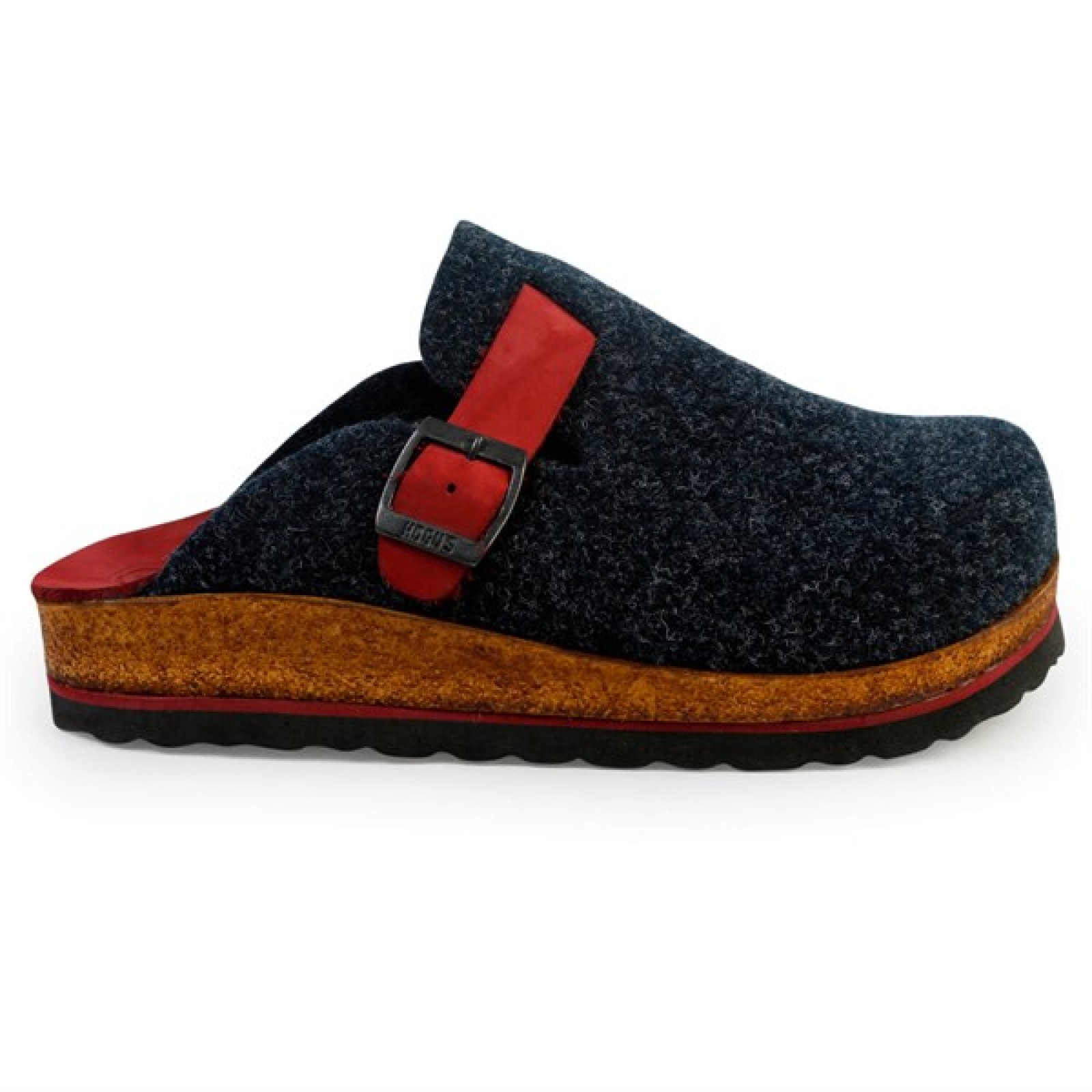 https://www.sabomar.com/Hogus Winny Navy Blue Felt Slippers
