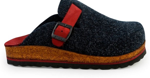 https://www.sabomar.com/Hogus Winny Navy Blue Felt Slippers