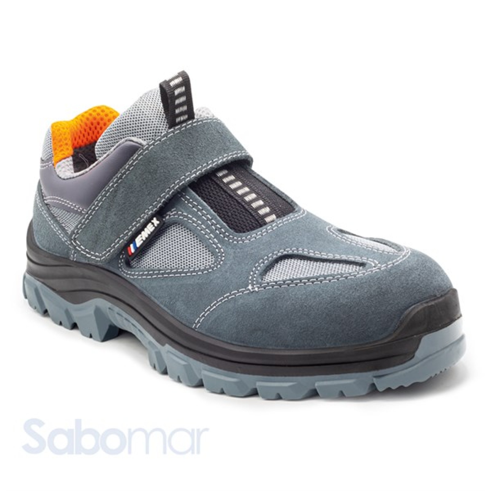 https://www.sabomar.com/Emex M1020 S1-S1P Gray-Orange Suede Steel Toe Work Shoes