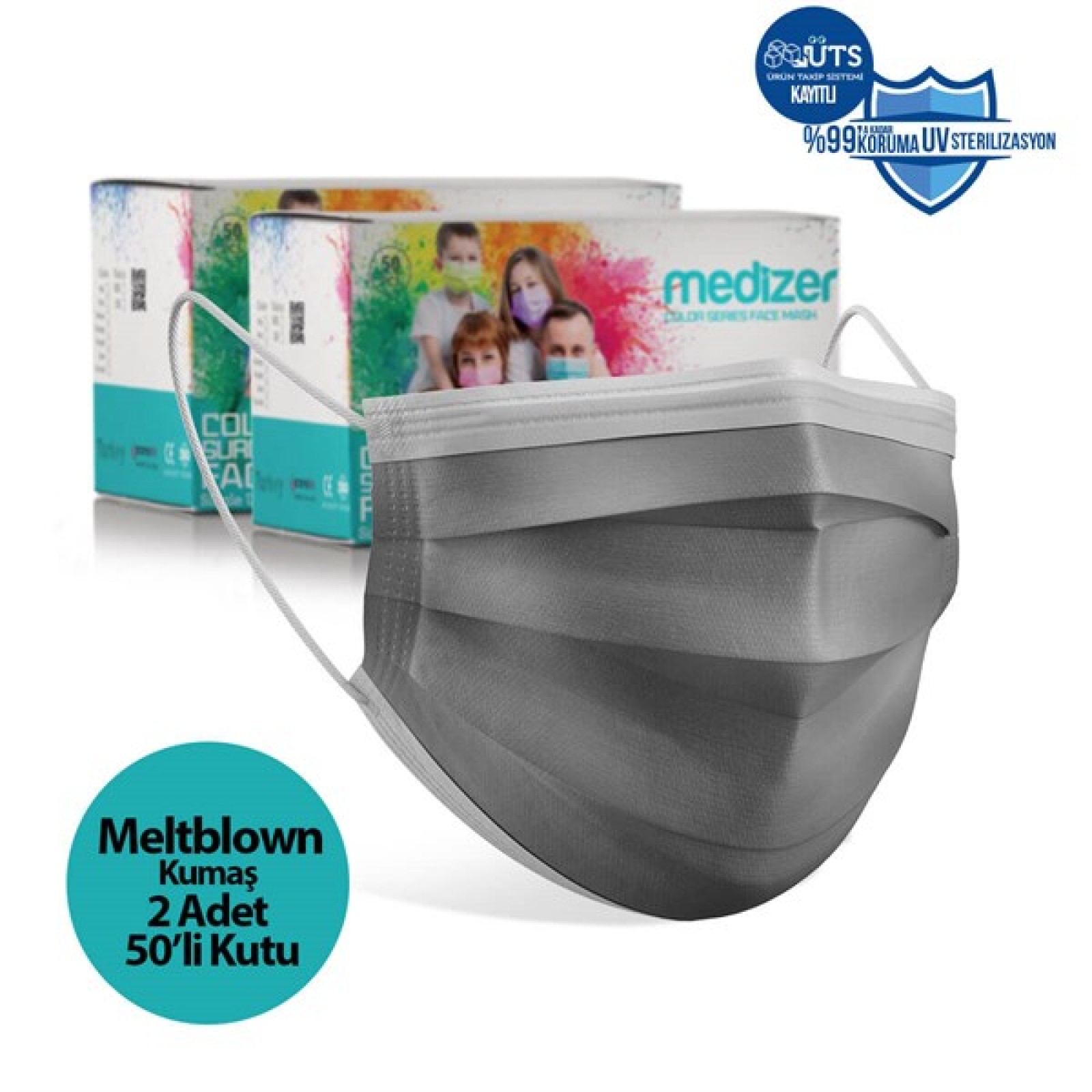 https://www.sabomar.com/Medizer Meltblown Gray Surgical Mask - 100 Pieces
