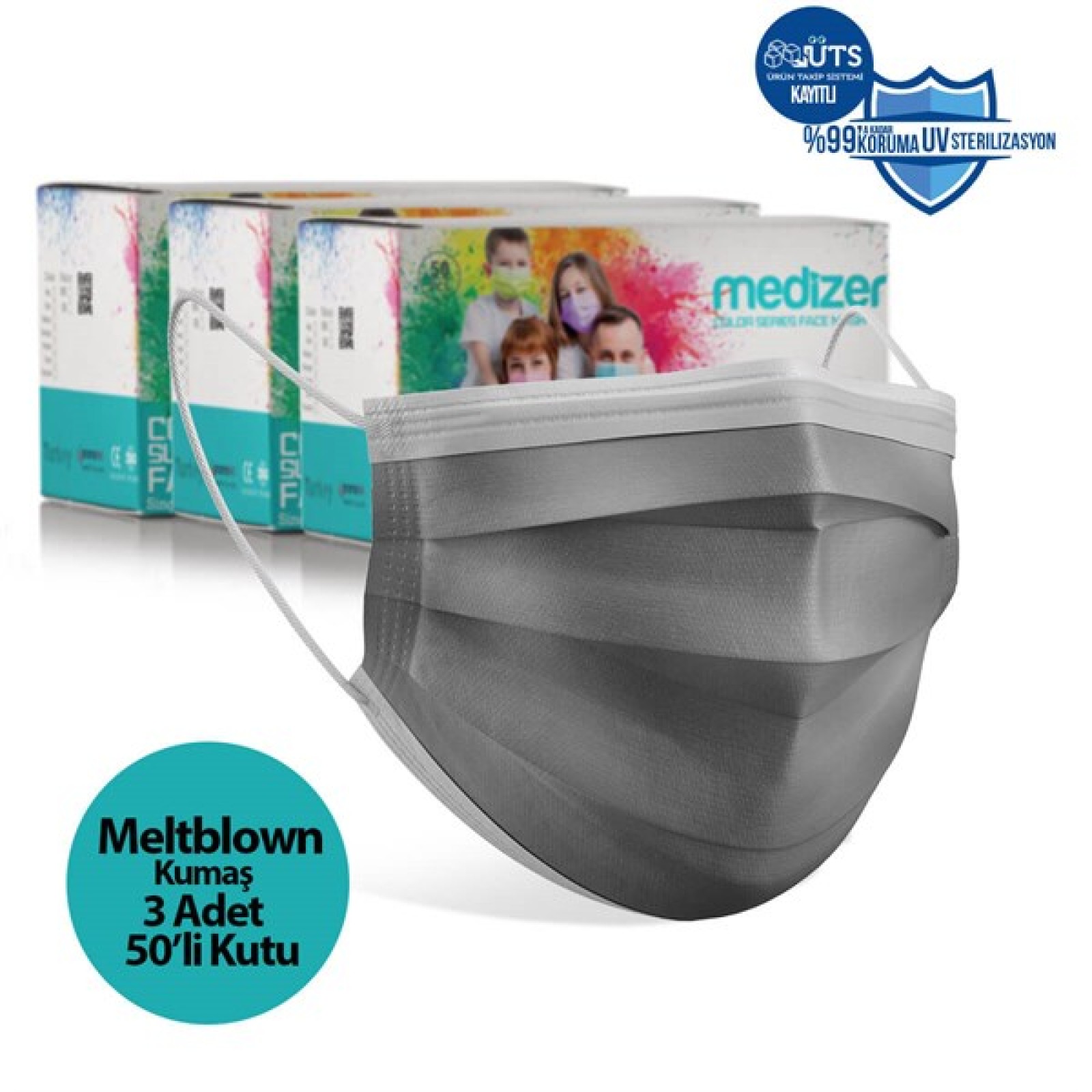 https://www.sabomar.com/Medizer Meltblown Gray Surgical Mask - 150 Pieces