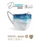 Medizer Diamond Serisi Desenli 4 Katlı Cerrahi Maske - Blue Cristale 50 Adet