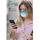 Medizer Diamond Serisi Desenli 4 Katlı Cerrahi Maske - Blue Cristale 50 Adet