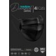 Medizer Diamond Serisi 4 Katlı Cerrahi Maske - Siyah 50 Adet