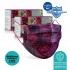 Medizer Full Ultrasonic Surgical Mouth Mask 3 Layer Meltblown Fabric 100 Pieces - Nose Wire - Fuchsia Patterned