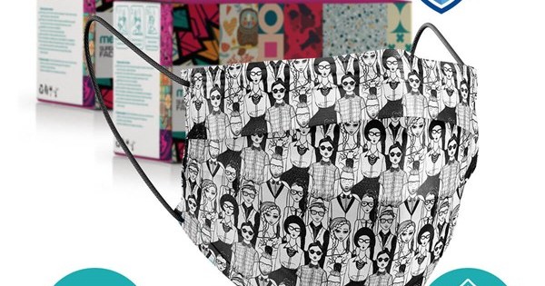 https://www.sabomar.com/Medizer Full Ultrasonic Surgical Mouth Mask 3 Layer Meltblown Fabric 100 Pcs - Nose Wire - People Patterned