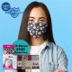 Medizer Meltblown Lacivert Çiçek Desenli Cerrahi Maske - 10'lu 10 Kutu