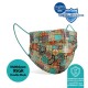 Medizer Full Ultrasonic Surgical Mouth Mask 3 Layers Meltblown Fabric 150pcs - Nose Wire-Ottoman Fabric With Pattern