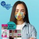 Medizer Full Ultrasonic Surgical Mouth Mask 3 Layer Meltblown Fabric 50 Pieces - Nose Wire - Colored Tree Patterned