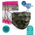 Medizer Green Camouflage Pattern Full Ultrasonic Surgical Mouth Mask 3 Layers Meltblown Fabric 3 Boxes of 10 - Nose Wire
