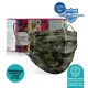 Medizer Green Camouflage Pattern Full Ultrasonic Surgical Mouth Mask 3 Layers Meltblown Fabric 50 Pieces - Nose Wire