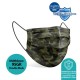 Medizer Green Camouflage Pattern Full Ultrasonic Surgical Mouth Mask 3 Layers Meltblown Fabric 50 Pieces - Nose Wire