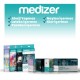 Medizer Green Line Pattern Full Ultrasonic Surgical Mouth Mask 3 Layers Meltblown Fabric 50 Pieces - Nose Wire