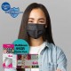 Medizer Full Ultrasonic Surgical Mouth Mask 3 Layers Meltblown Fabric 100pcs - Nose Wire-Black Faces Patterned