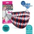 Medizer Navy Blue-Red Ekose Patterned Full Ultrasonic Surgical Mouth Mask 3 Layers Meltblown Fabric 10 Boxes of 10 - Nose Wire