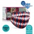 Medizer Navy Blue-Red Ekose Patterned Full Ultrasonic Surgical Mouth Mask 3 Layers Meltblown Fabric 50 Pieces - Nose Wire