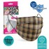 Medizer Brown Ekose Patterned Full Ultrasonic Surgical Mouth Mask 3 Layers Meltblown Fabric 10 Boxes of 10 - Nose Wire