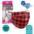 Medizer Red Ekose Patterned Full Ultrasonic Surgical Mouth Mask 3 Layers Meltblown Fabric 10 Boxes of 10 - Nose Wwire