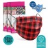 Medizer Red Ekose Patterned Full Ultrasonic Surgical Mouth Mask 3 Layers Meltblown Fabric 3 Boxes of 10 - Nose Wire