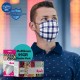 Medizer Meltblown Mavi Çizgili Ekose Desenli Cerrahi Maske - 100 Adet 
