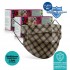 Medizer Black-Brown EKOSE Patterned Full Ultrasonic Surgical Mouth Mask 3 Layers Meltblown Fabric 100 Pieces - Nose Wire
