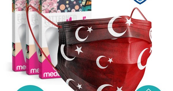 https://www.sabomar.com/Medizer Meltblown Türk Bayrağı Desenli Cerrahi Maske - 10 lu 3 Kutu