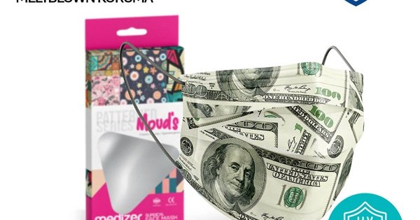 https://www.sabomar.com/Medizer Meltblown Dollar Pattern Surgical Mask 10 Pcs 1 Box