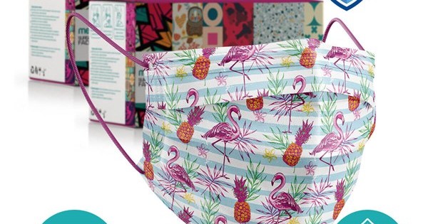 https://www.sabomar.com/Medizer Full Ultrasonic Surgical Mouth Mask 3 Layers Meltblown Fabric 100pcs - Nose String-Tropical Flamingo Pattern