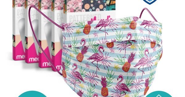 https://www.sabomar.com/Medizer Meltblown Tropical Flamingo Patterned Surgical Mask - 10 Box of 10