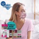 Medizer Meltblown Pembe Çiçek Desenli Cerrahi Maske - 10'lu 10 Kutu