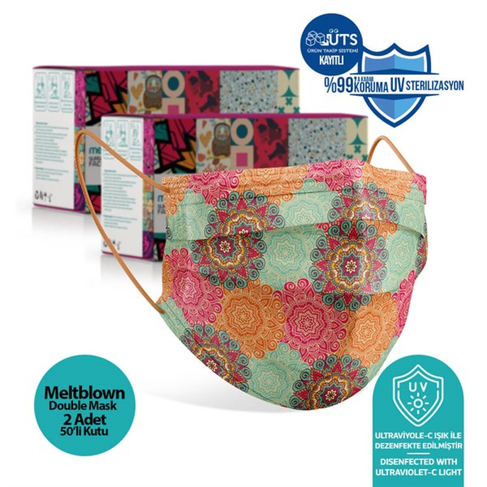 https://www.sabomar.com/Medizer Meltblown Mandala Desenli Cerrahi Maske - 100 Adet