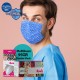 Medizer Meltblown Mavi Hastane Desenli Cerrahi Maske - 100 Adet