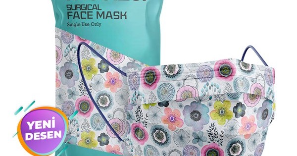 https://www.sabomar.com/Medizer Meltblown Flower Art Patterned Surgical Mask 10 Pack of 10
