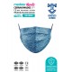 Medizer Meltblown Blue Rain Desenli Cerrahi Maske 10'lu 10 Paket