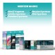 Medizer 5 Different Plaid Model Meltblown Fabric 3 Layers Ultrasonic Surgical Mouth Mask 50 Pieces - Nose Wire