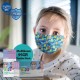 Medizer Meltblown Sevimli Bakteriler Desenli Cerrahi Çocuk Maskesi - 10'lu 10 Kutu