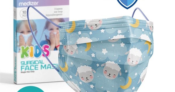 https://www.sabomar.com/Medizer Meltblown Surgical Kids Mask with Lambslies Pattern - 10 Boxes of 10