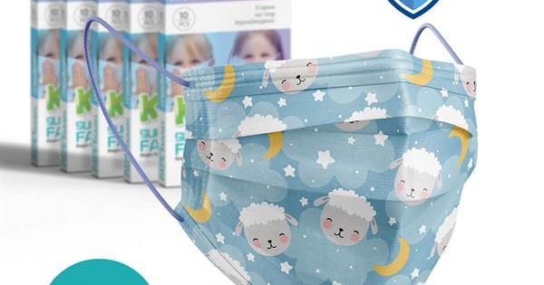 https://www.sabomar.com/Medizer Meltblown Surgical Kids Mask with Lambslies Pattern - 5 Boxes of 10