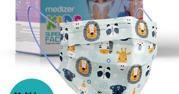 https://www.sabomar.com/Medizer Meltblown Cute Animals Patterned Surgical Kids Mask - 50 Pieces