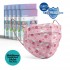 Medizer Meltblown Pink Teddy Bear Patterned Surgical Kids Mask - 5 Boxes of 10