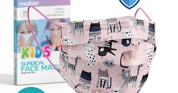 https://www.sabomar.com/Medizer Meltblown Pink Cute Cats Patterned Surgical Kids Mask - 10 Boxes of 10