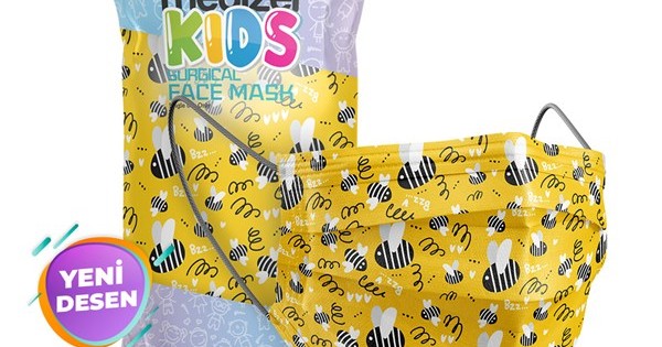 https://www.sabomar.com/Medizer Meltblown Bee Patterned Surgical Child Mask 10 Pack 5 Pack