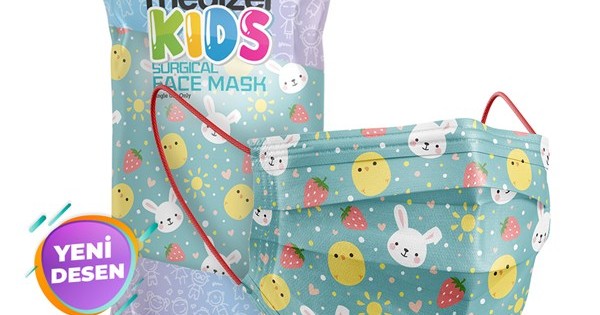 https://www.sabomar.com/Medizer Meltblown Chick and Rabbit Patterned Surgical Child Mask 10 Pcs 5 Pack