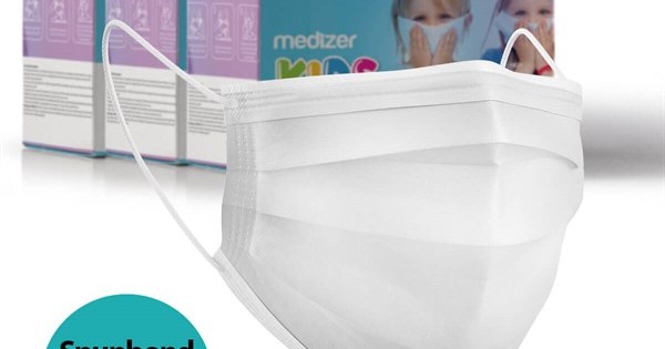 https://www.sabomar.com/Medizer Full Ultrasonic Surgical KIDS Mask 3-Ply Spunbond Fabric 150 Pieces - Nose Wire - White